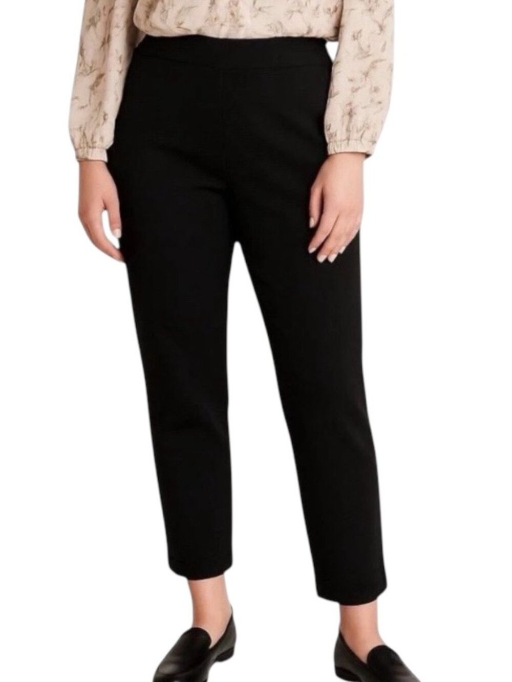 Les Serein Cuffed Dress Pants~Size Small~Black Straight Leg~Stitch Fix NWT L10 2